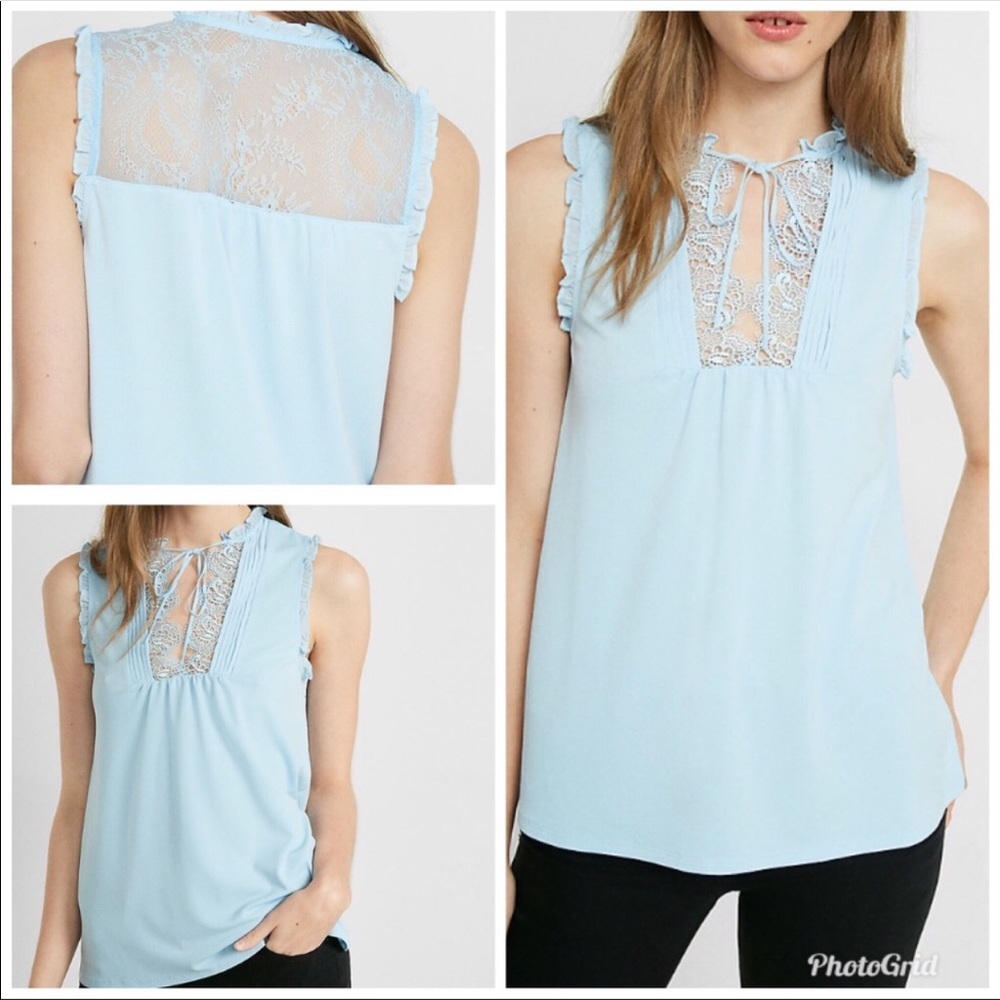 Express Lace Bib Front Front Top